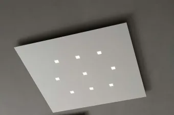 Isi Q9 lampada da soffitto quadrata di Icone grigio