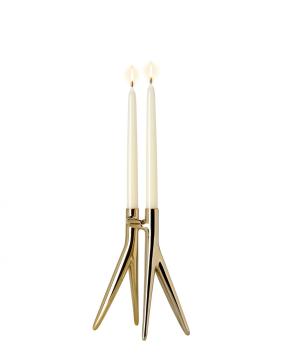 Abbracciaio candelabro Kartell oro 1956/GG